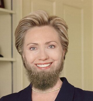 Hillary CLinton Beard
